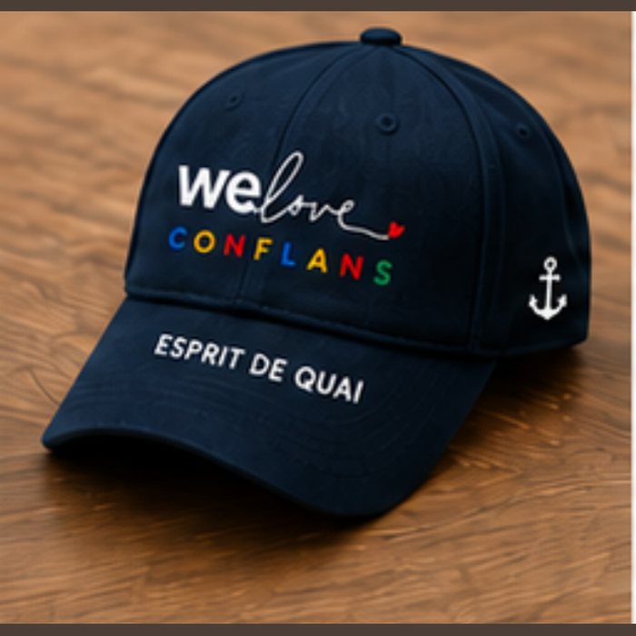 Casquette brodée — bleu marine