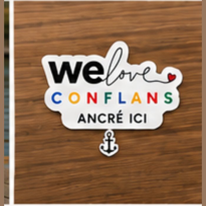 Sticker Ancré ici — découpé